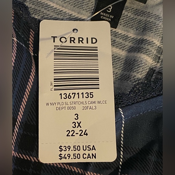 NWT Torrid Ava Stretch Challis Lace Trim Sleeveless Cami Size 3 (3X) - Picture 3 of 13